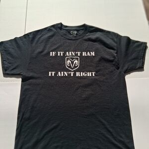 Gildan Black Graphic Tee with White Ram Logo